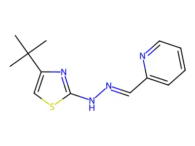 4-tert-butyl-N-[(E)-pyridin-2-ylmethylideneamino]-1,3-thiazol-2-amine structure