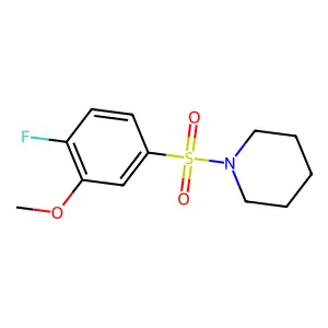 1-(4-Fluoro-3-methoxyphenyl)sulfonylpiperidine structure