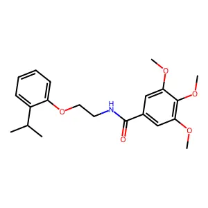 N-[2-(2-isopropylphenoxy)ethyl]-3,4,5-trimethoxybenzamide structure