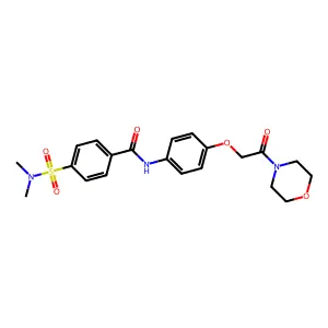 4-(dimethylsulfamoyl)-N-[4-(2-morpholin-4-yl-2-oxoethoxy)phenyl]benzamide structure