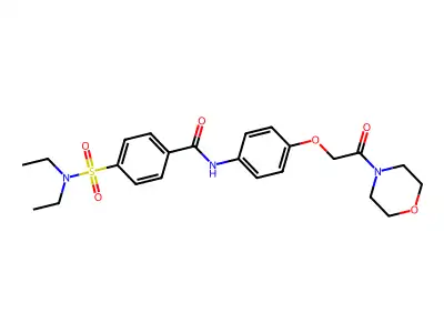 4-(diethylsulfamoyl)-N-[4-(2-morpholin-4-yl-2-oxoethoxy)phenyl]benzamide structure