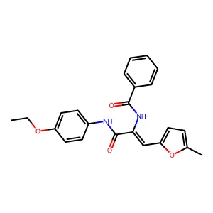 N-[(Z)-3-(4-ethoxyanilino)-1-(5-methylfuran-2-yl)-3-oxoprop-1-en-2-yl]benzamide structure