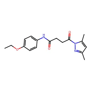 4-(3,5-dimethyl-1H-pyrazol-1-yl)-N-(4-ethoxyphenyl)-4-oxobutanamide structure