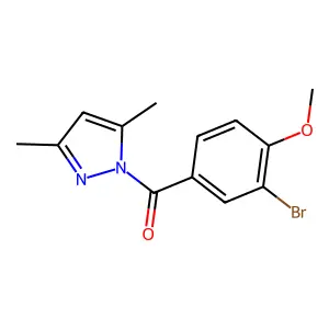(3-Bromo-4-methoxyphenyl)-(3,5-dimethylpyrazol-1-yl)methanone structure