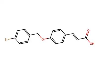3-[4-[(4-bromophenyl)methoxy]phenyl]prop-2-enoic Acid structure