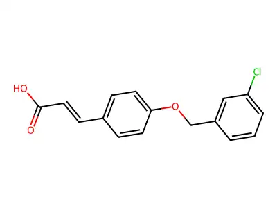 3-[4-[(3-chlorophenyl)methoxy]phenyl]prop-2-enoic Acid structure