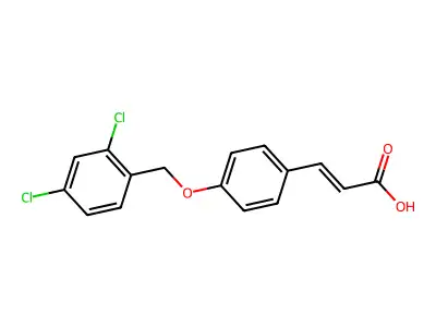 3-[4-[(2,4-dichlorophenyl)methoxy]phenyl]prop-2-enoic Acid structure