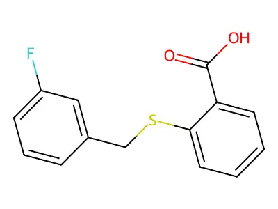 2-(3-Fluorobenzylthio)benzoic acid structure