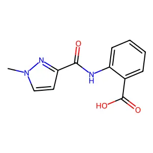 2-[(1-Methyl-1H-pyrazole-3-carbonyl)-amino]-benzoic acid structure