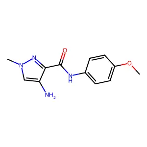 Pyrazole-3-carboxamide, N-(4-methoxyphenyl)-4-amino-1-methyl- structure