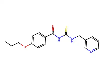 4-propoxy-N-(pyridin-3-ylmethylcarbamothioyl)benzamide structure