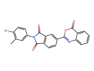 2-(4-Bromo-3-methylphenyl)-5-(4-oxo-3,1-benzoxazin-2-yl)isoindole-1,3-dione structure