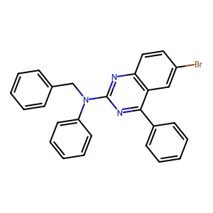 N-benzyl-6-bromo-N,4-diphenylquinazolin-2-amine structure