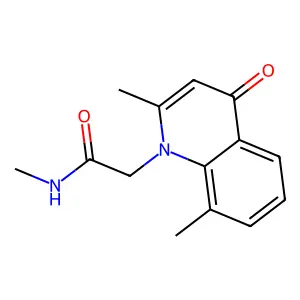 2-(2,8-dimethyl-4-oxoquinolin-1(4H)-yl)-N-methylacetamide structure