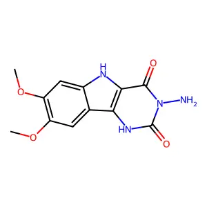 3-Amino-7,8-dimethoxy-1,5-dihydropyrimido[5,4-b]indole-2,4-dione structure