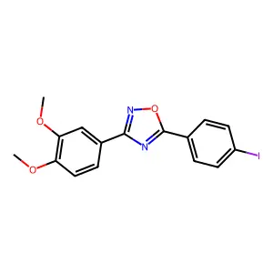 3-(3,4-Dimethoxyphenyl)-5-(4-iodophenyl)-1,2,4-oxadiazole structure