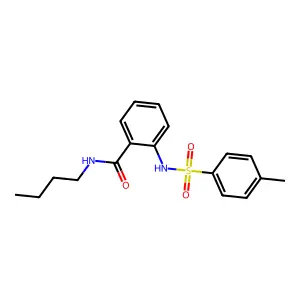 N-butyl-2-{[(4-methylphenyl)sulfonyl]amino}benzamide structure