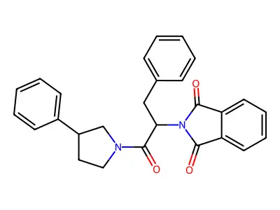 2-[1-Oxo-3-phenyl-1-(3-phenylpyrrolidin-1-yl)propan-2-yl]isoindole-1,3-dione structure