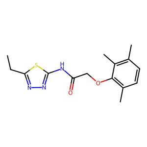 N-(5-ethyl-1,3,4-thiadiazol-2-yl)-2-(2,3,6-trimethylphenoxy)acetamide structure