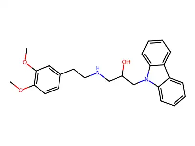 1-Carbazol-9-yl-3-[2-(3,4-dimethoxyphenyl)ethylamino]propan-2-ol structure