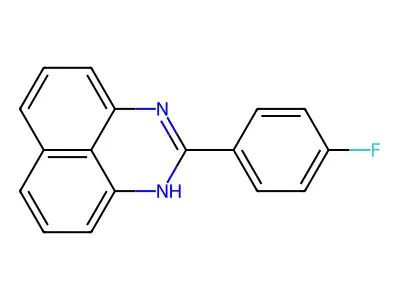 2-(4-fluorophenyl)-1H-perimidine structure