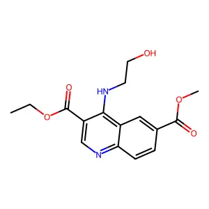3-Ethyl 6-methyl 4-[(2-hydroxyethyl)amino]-3,6-quinolinedicarboxylate structure