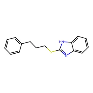 2-(3-phenylpropylsulfanyl)-1H-benzimidazole structure