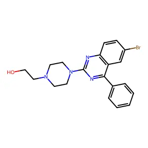 2-[4-(6-Bromo-4-phenylquinazolin-2-yl)piperazin-1-yl]ethanol structure