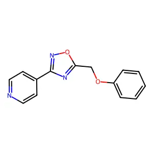 4-[5-(Phenoxymethyl)-1,2,4-oxadiazol-3-yl]pyridine structure