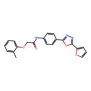 N-(4-(5-(Furan-2-yl)-1,3,4-oxadiazol-2-yl)phenyl)-2-(o-tolyloxy)acetamide structure