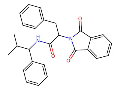 2-(1,3-dioxoisoindol-2-yl)-N-(2-methyl-1-phenylpropyl)-3-phenylpropanamide structure