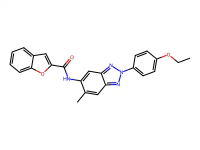N-[2-(4-ethoxyphenyl)-6-methylbenzotriazol-5-yl]-1-benzofuran-2-carboxamide structure