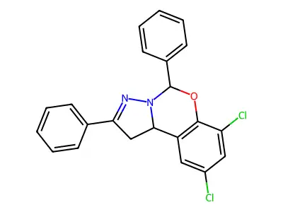 7,9-Dichloro-2,5-diphenyl-1,10b-dihydropyrazolo[1,5-c][1,3]benzoxazine structure