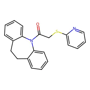 1-(5,6-Dihydrobenzo[b][1]benzazepin-11-yl)-2-pyridin-2-ylsulfanylethanone structure