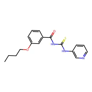 3-butoxy-N-(pyridin-3-ylcarbamothioyl)benzamide structure