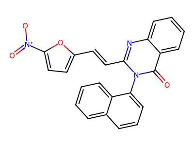 3-naphthalen-1-yl-2-[(E)-2-(5-nitrofuran-2-yl)ethenyl]quinazolin-4-one structure