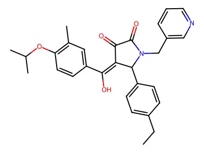 5-(4-ethylphenyl)-3-hydroxy-4-[3-methyl-4-(propan-2-yloxy)benzoyl]-1-[(pyridin-3-yl)methyl]-2,5-dihydro-1H-pyrrol-2-one structure