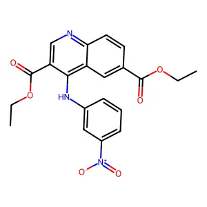 Diethyl 4-{3-nitroanilino}-3,6-quinolinedicarboxylate structure