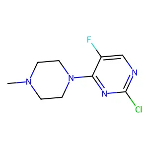 2-Chloro-5-fluoro-4-(4-methylpiperazin-1-yl)pyrimidine structure