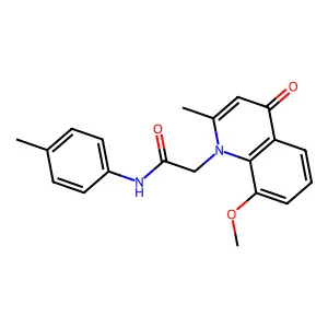 2-(8-methoxy-2-methyl-4-oxoquinolin-1(4H)-yl)-N-(p-tolyl)acetamide structure