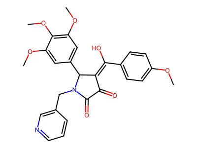 3-hydroxy-4-(4-methoxybenzoyl)-1-[(pyridin-3-yl)methyl]-5-(3,4,5-trimethoxyphenyl)-2,5-dihydro-1H-pyrrol-2-one structure