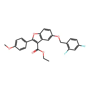 Ethyl 5-((2,4-difluorobenzyl)oxy)-2-(4-methoxyphenyl)benzofuran-3-carboxylate structure