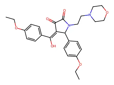 4-(4-ethoxybenzoyl)-5-(4-ethoxyphenyl)-3-hydroxy-1-[2-(morpholin-4-yl)ethyl]-2,5-dihydro-1H-pyrrol-2-one structure