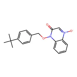 1-[(4-Tert-butylphenyl)methoxy]-4-oxidoquinoxalin-4-ium-2-one structure