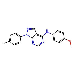 (4-Methoxyphenyl)[1-(4-methylphenyl)pyrazolo[4,5-e]pyrimidin-4-yl]amine structure