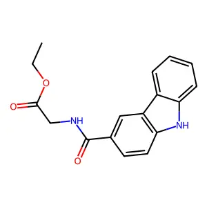 ethyl 2-(9H-carbazole-3-carbonylamino)acetate structure