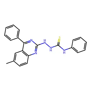2-(6-methyl-4-phenylquinazolin-2-yl)-N-phenylhydrazinecarbothioamide structure