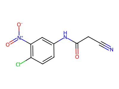 N-(4-chloro-3-nitrophenyl)-2-cyanoacetamide structure