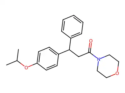 1-Morpholin-4-yl-3-phenyl-3-(4-propan-2-yloxyphenyl)propan-1-one structure