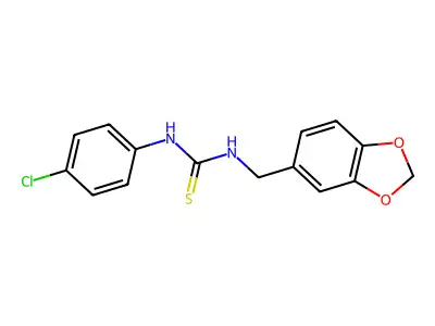 1-(1,3-Benzodioxol-5-ylmethyl)-3-(4-chlorophenyl)thiourea structure
